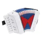 Accordion 10 Keys Button Accordion Mini Musical Instrument Gift White