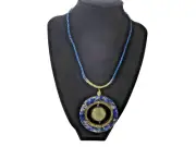 LAPIS LAZULI CIRCLE ORGANITE NECKLACE POSITIVE ORGONE ENERGY AUSTRALIAN MADE