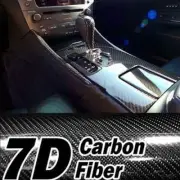 7D Premium Super Gloss Carbon Fiber Vinyl Film Wrap Bubble Free Air Release 7D (for: Fiat)