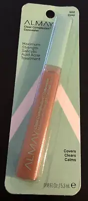 Almay Clear Complexion Concealer, 500 Deep, NEW Covers, Clears, New Sealed
