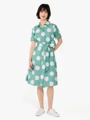 Grand Dot Midi Shirtdress