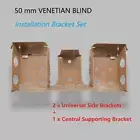 50MM VENETIAN BLIND INSTALLATION BRACKET SET - (Walnut)