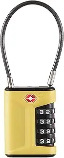 [EASTDEER] TSA Approved Luggage Locks, 4 Digit Combination Padlocks, 4 Pack, Alloy Body (Yellow)