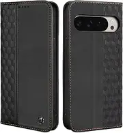 [CXTcase] Case for Google Pixel 9 Pro XL 6.8 inch, Shockproof PU Leather Flip Folio Cover with Card Slots, Magnetic Wallet Case for Google Pixel 9 Pro XL, Black
