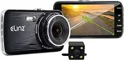 Elinz 4.0" LCD Dash Cam Dual Camera Reversing Car 1296P FHD DVR Video 170° G Sensor Motion Detection Night Vision Anti-Shake WDR Novatek 96658 Chipset