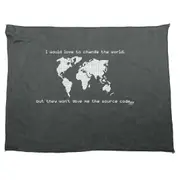 Would Love To Change The World Source Code - Funny Novelty Soft Sport Microfiber Towel