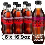:.Coca-Cola Zero Sugar Cherry Diet Soda Soft Drink, 16.9 fl oz, 6 Pack.: