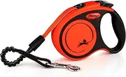 Flexi Xtreme Tape Orange & Black Extra Small 3m Retractable Dog Leash/Lead for Dogs up to 15kgs/33lbs