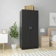 Wardrobe Black 80x52x180 cm Chipboard