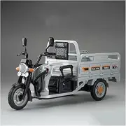 Die-cast Alloy Diecast-ing 1:12 Electric Tricycle Model Car Pull Back Miniature Simulation Vehicle Exquisite Holiday Presents Miniature Vehicle(Silver)