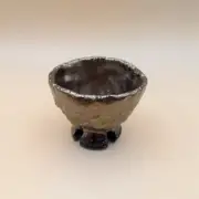 sake cup ”GUINOMI HAGI-YAKI” deep golden brown 01