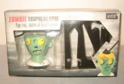 Zombie Eggpocalypse Egg Cup, Spoon & Toast Cutter NIB