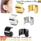 2 Pairs Ear Cuffs Non Pierced Helix Cartilage Fake Earrings Stainless Steel Clip