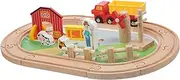 BESPORTBLE 1Set Wooden Train for Farm Track Educational Enhancing Creativity and Motor Skills for Preschoolers Birthday Present