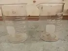 2 - 150ml Vintage Pyrex Glass Lab Containers Beakers