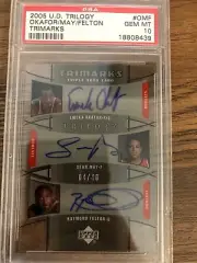 OKAFOR MAY FELTON - 2005/06 TRILOGY - TRIPLE RC AUTOGRAPH - RARE /40 PSA 10 GEM