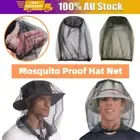 2x Outdoor Mosquito Fly Head Net Insect Hat Bee Bug Protector Farm Fruit Fishing
