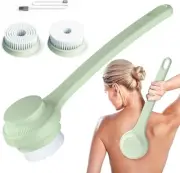 Electric Rechargeable Body Brush Back Scrubber Shower Brush with Long Handle