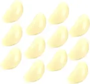 HOOTNEE 12pcs Simulated Garlic Flakes Models PVC Fake Vegetable Decor Realistic Garlic Cloves Prop