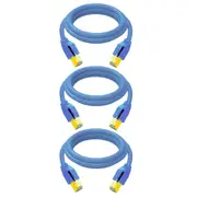 3PK Cruxtec RJ45 LAN CAT8 SF/FTP 40GbE 30cm Triple Shielding Ethernet Cable Blue