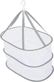 MOBUTOFU Hanging Drying Rack Layers Mesh Dryer Net for Plants Durable Construction with Protective Flying Net for Optimal Air Circulation