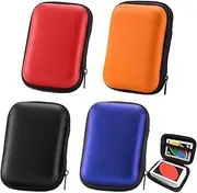 Set of 4 Playing Cards Box, Storage Box, Card Game Box, Playing Card Case, Playing Cards, Card Box, Headphone Data Cable Storage (Red, Purple, Black, Blue)