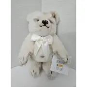 Signed 2006 Steiff 669811 Paws Across America White Jackie Bear NEW With Tags