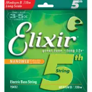Elixir Strings 15432 Elixir NANOWEB Bass Medium B, Long Scale, TeperWou