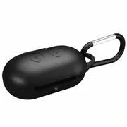Anti-shock Flexible Silicone Protective Case Full Cover Earphone Case Storage Box for Galaxy Buds BLACK COLOR