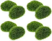 RORPOIR 3sets Faux Moss Rocks for Micro Landscape Lifelike Fake Moss Stones for Decor 8pcs*3