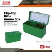 Mtm Flip-top Rifle Ammo Box 60 Round 30-06 To 375hh 458 Win 270 Cal Rl-60-10