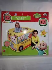 Cocomelon Musical School Bus Pop Up Play Tent, Polyester Material Allows Indoor