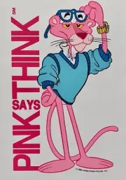 PINK PANTHER 1990 Animation Serigraph THINK PINK Fritz Freleng 18" x 12"