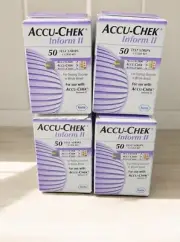 4 Pack Accu-Chek Inform II Blood Glucose Test Strips 50 ea./200 Total Exp 03/25