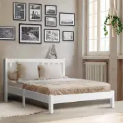 Double Bed Frame Platform Wooden Timber Frames Beds Base Bedroom Room Decor Home