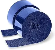 1.5 inch x 1 Yards Navy Wide Hook and Loop with Self Adhesive Tape Strong Sticky Back Roll Nylon Heavy Duty Strips Excellent Grip Fabric Softener for Home Office School Car Craft Organizer