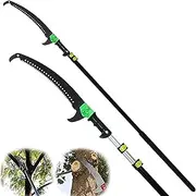 Telescopic Pole Saw, Tree Trimming Extension Pruning Saw, Extension Pole Pruning Saw, for Yard Garden Trees Branches Cutting, Green
