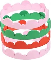 jojofuny 4pcs Scalloped Classroom Border Decor for Kindergarten Wave Edges Safe Lightweight for Bulletin Board Wall Decorations