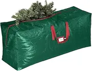 Suithink Super Large Christmas Tree Storage Bag,Reinforced Carry Handles,Dual Zippered Storage Containers,Waterproof Xmas Tree Bag Protects from Dust, Moisture & Insect,165 x 38 x 76CM (Green)