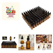 1oz Glass Dropper Bottle,99 Pack Amber Glass Bottles with Glass Droppers and ...