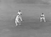 Len Hutton Smashes The Ball To The Boundary As India Madhav 1952 OLD PHOTO
