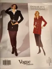 Vogue 1034 Sewing Pattern sz 8-10-12 Donna Karan Women's Jacket Skirt