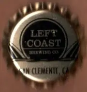 USA Plastic Lined Beer Crown Bottle Cap: Left Coast Brewing