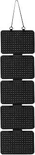 [MABCIRY] Wall Hanging Enamel Pin Display Panel, Pin Display Banner Board, Felt Lapel Pin Board, Foldable Enamel Pin Organizer, Hanging Earring Organizer with 5 Loose-Leaf Board Pieces for Jewelry Pins(Black)