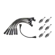 6 x NGK Spark Plugs + Bosch Leads for Holden Panel Van Premier EH HD HG HK HR HT