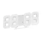 3D LED Wall Clock Digital Timer with Temperature & Alarm in White