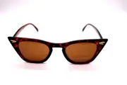 RESERVATIONS ONLY SUNGLASSES POINTY CATEYE TORT BROWN
