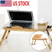 Bamboo Portable Folding Legs Laptop Notebook Table Bed Sofa PC Home Desk US NEW