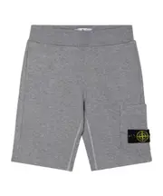 Stone Island Junior Compass-Patch Elasticated Waistband Shorts 8Y,14Y,12Y,10Y Dust and gray mixed color