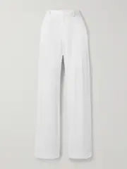 [Marie Adam-Leenaerdt] Marie Adam-Leenaerdt - Cotton-jersey Wide Leg Pants - White - FR 38 FR 38 White